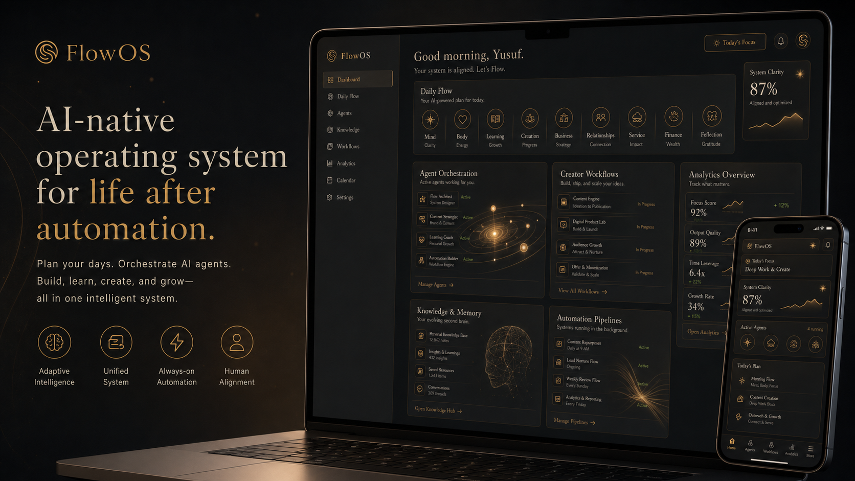 FlowOS laptop and mobile software preview