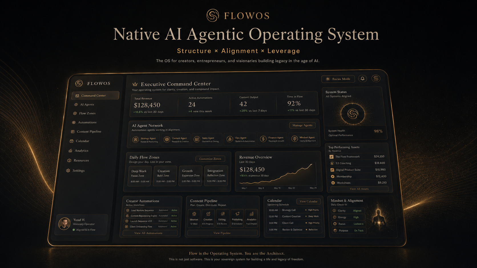 FlowOS agent command center preview