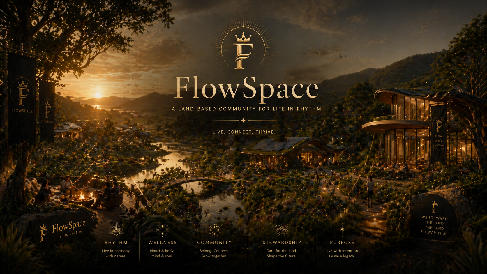 FlowSpace land-based community for life in rhythm
